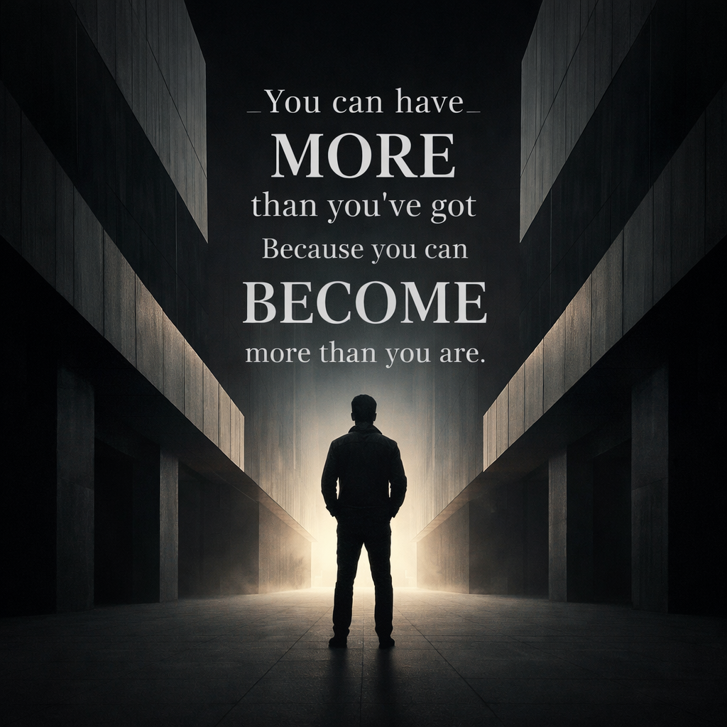 You Can Have More Than You’ve Got Because You Can Become More Than You Are — Jim Rohn